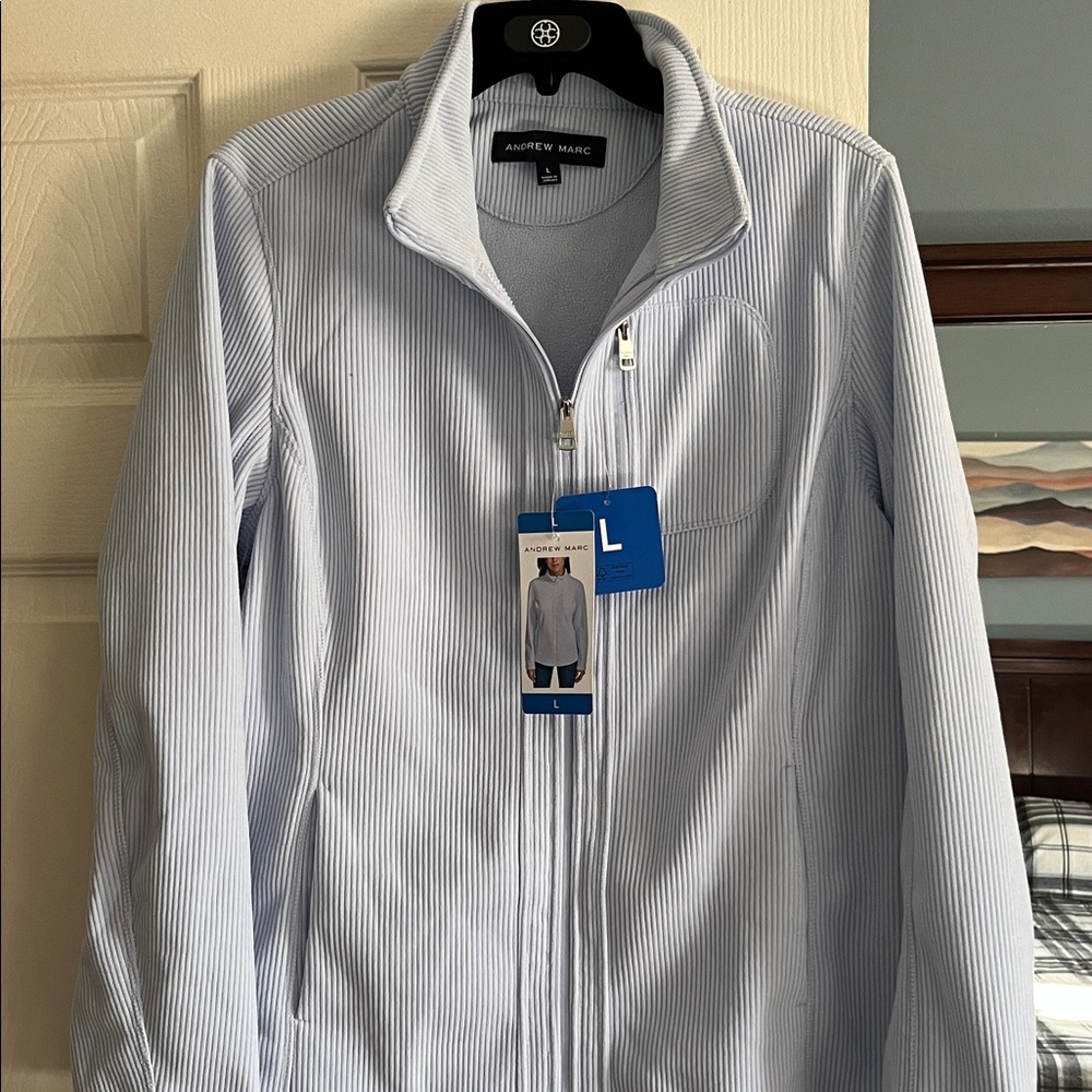 Alpine Swiss Striped Light Blue Jacket